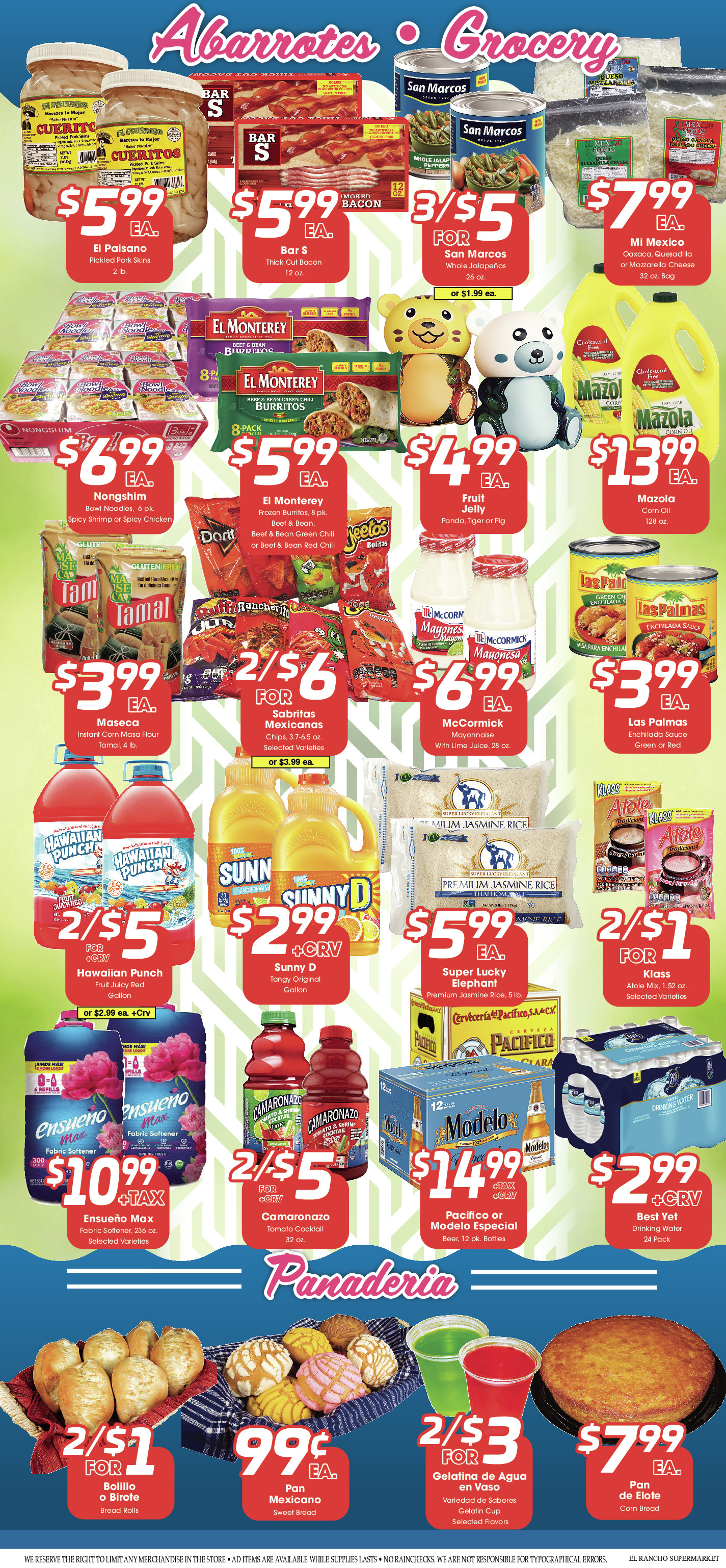 El rancho supermarket Weekly AD 2 Page. valid thruogh 10/23/2024 - 10/29/2024